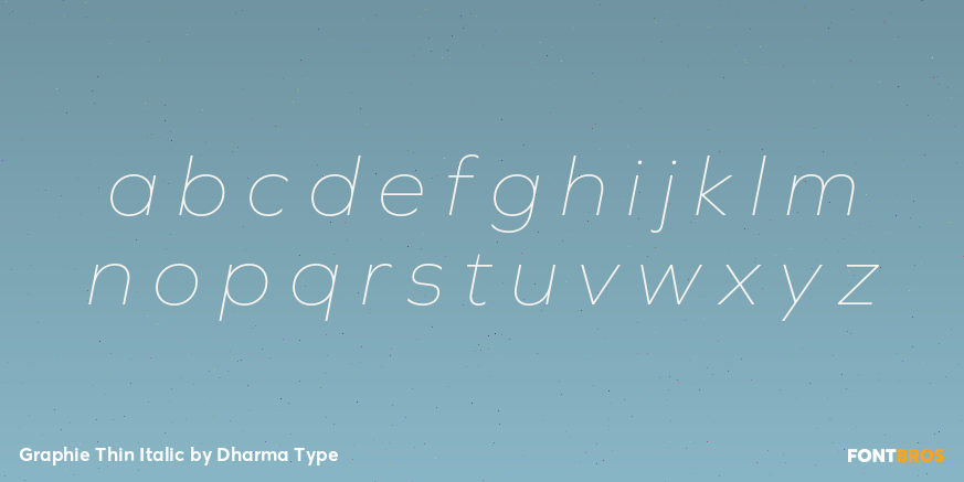 Graphie Thin Italic Font Poster #3