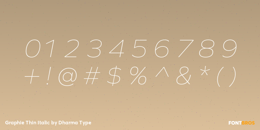 Graphie Thin Italic Font Poster #4