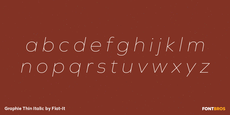 Graphie Thin Italic Font Poster #3
