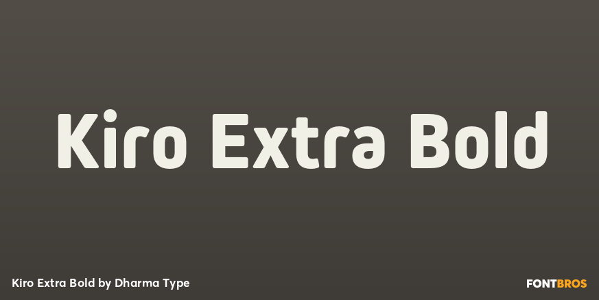 Kiro Extra Bold Font Poster #1