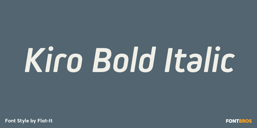 Kiro Bold Italic Font Poster #1