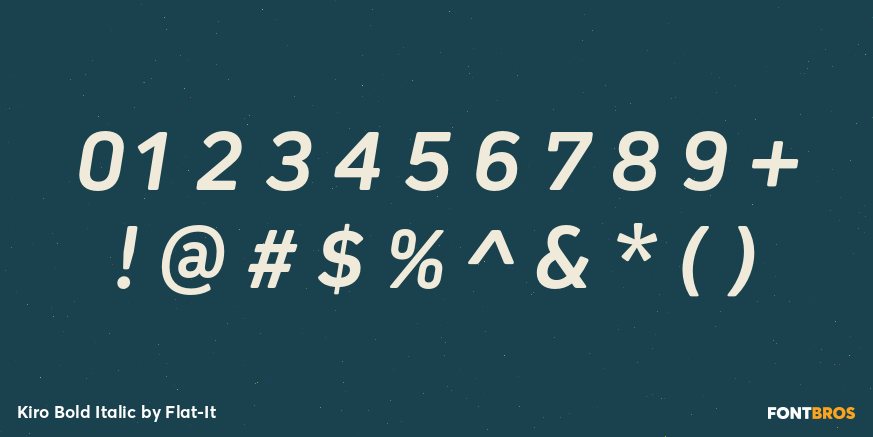 Kiro Bold Italic Font Poster #1