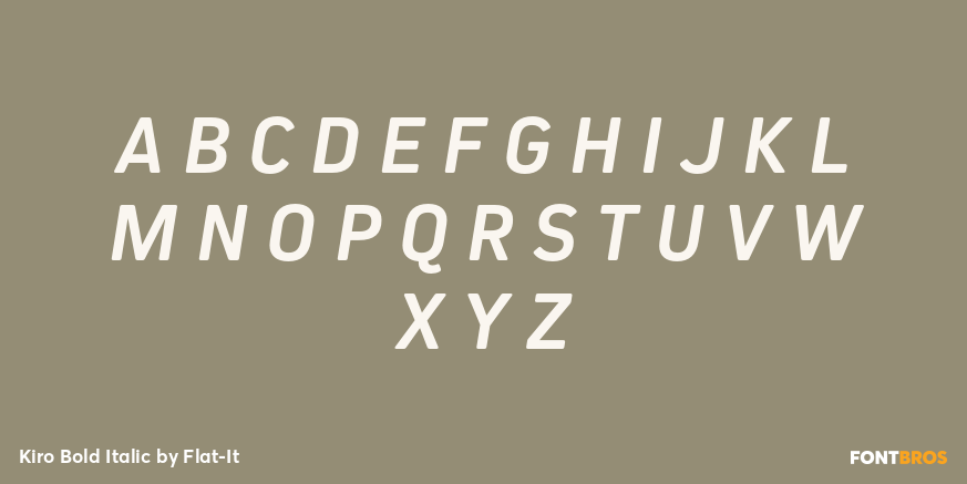 Kiro Bold Italic Font Poster #2