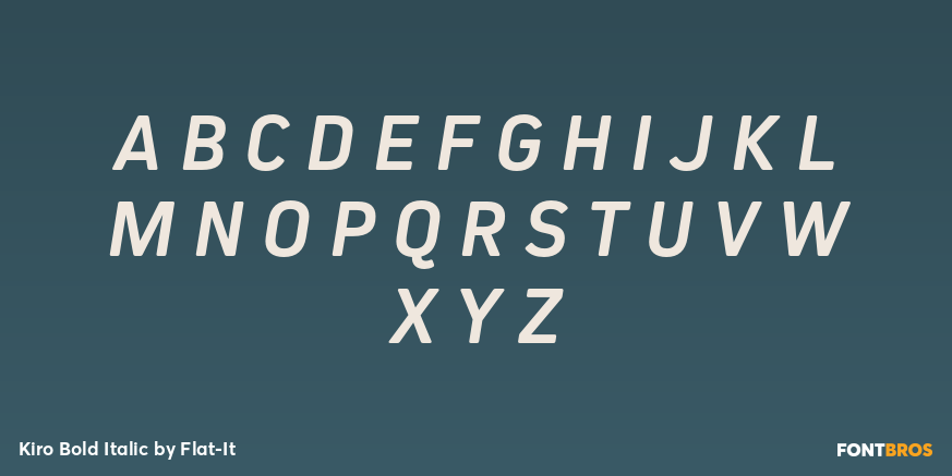 Kiro Bold Italic Font Poster #1