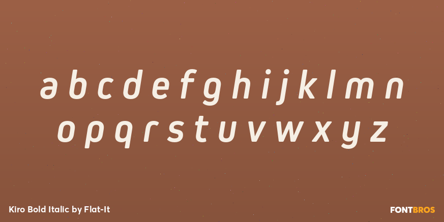 Kiro Bold Italic Font Poster #1