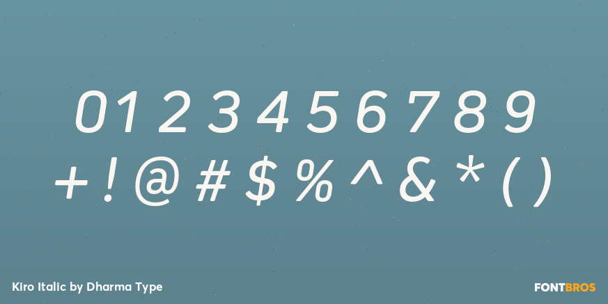 Kiro Italic Font Poster #4