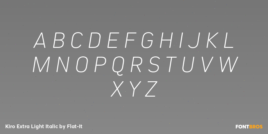 Kiro Extra Light Italic Font Poster #1