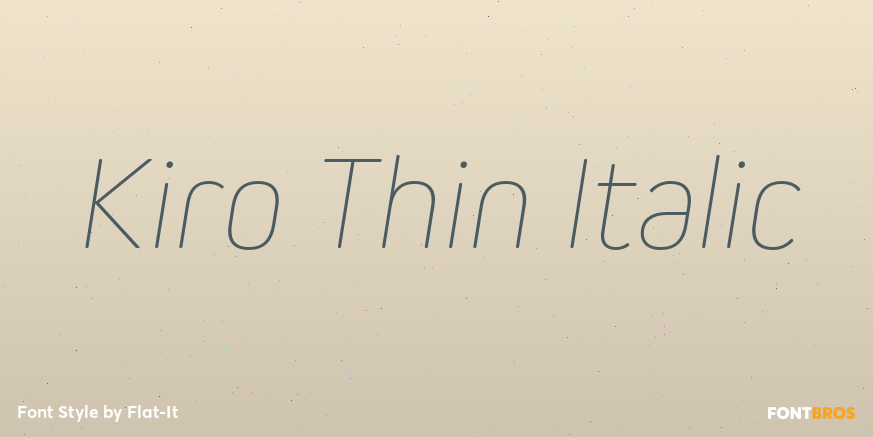 Kiro Thin Italic Font Poster #1