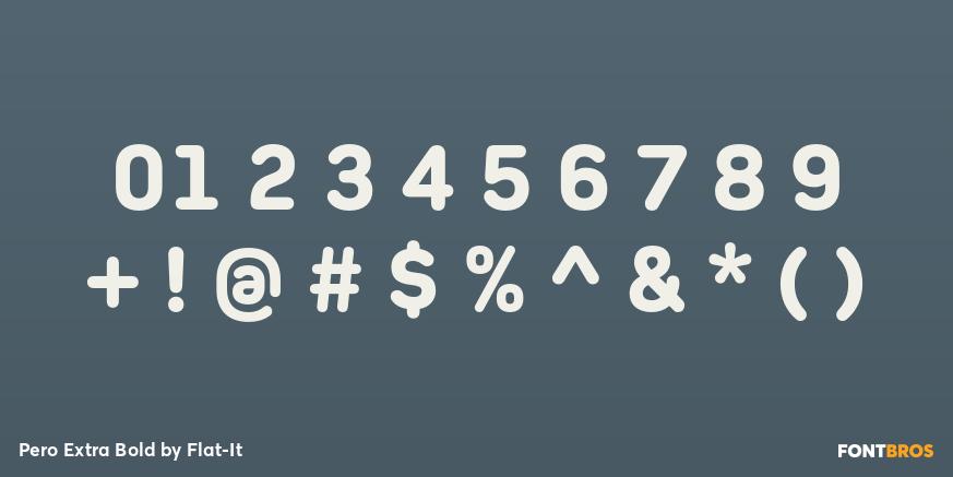 Pero Extra Bold Font Poster #1