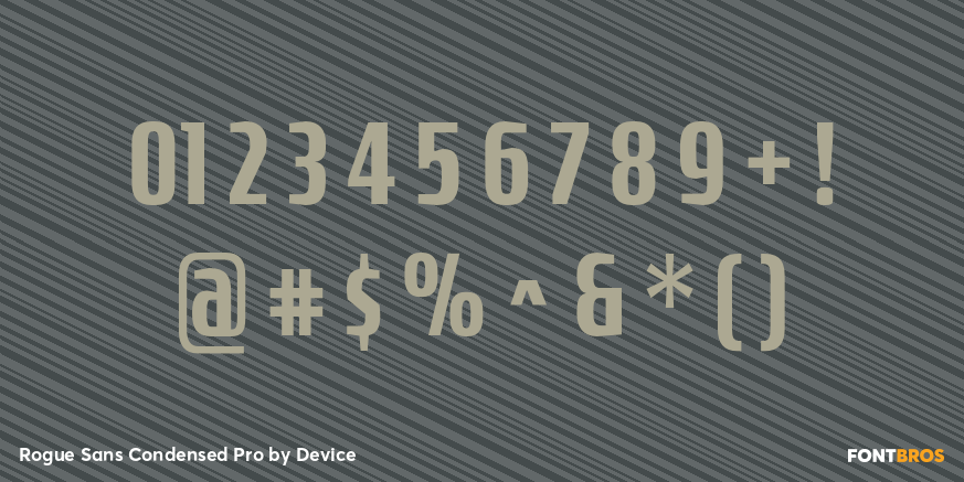 Rogue Sans Condensed Pro Font Poster #1