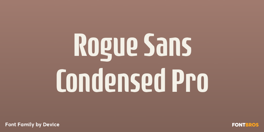 Rogue Sans Condensed Pro Font Poster #1
