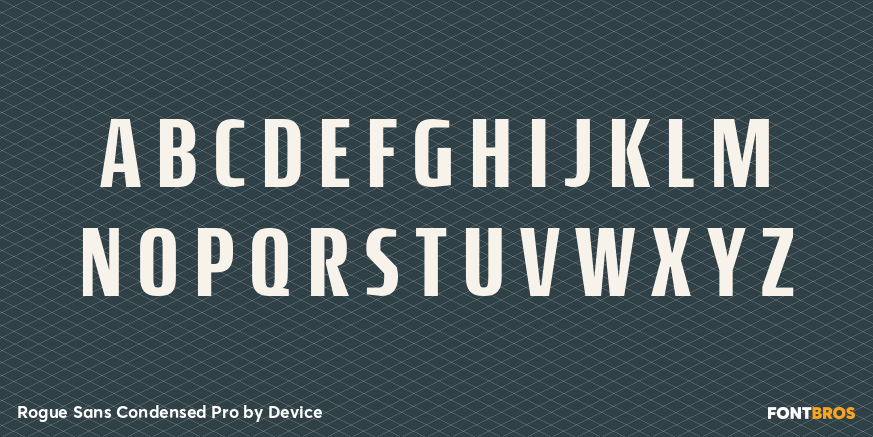 Rogue Sans Condensed Pro Font Poster #2