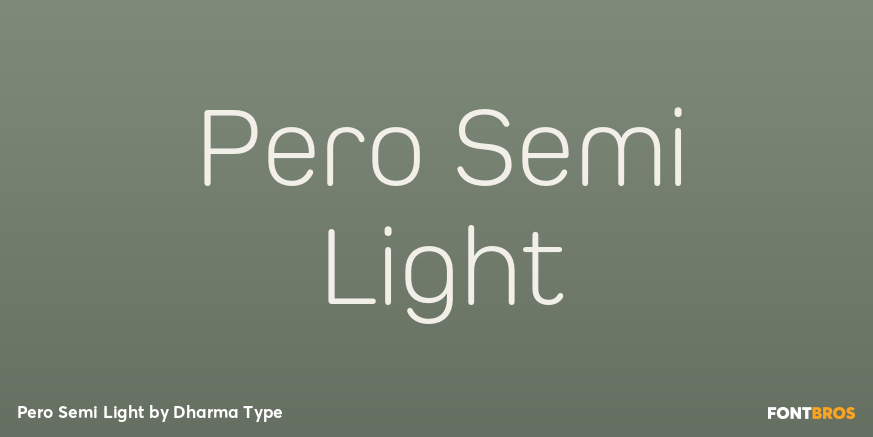 Pero Semi Light Font Poster #1