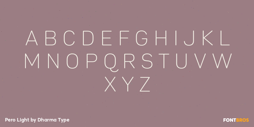 Pero Light Font Poster #2