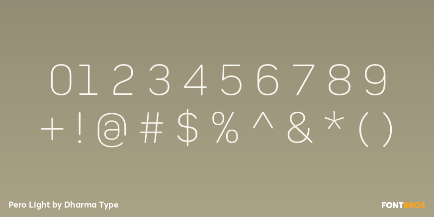 Pero Light Font Poster #4
