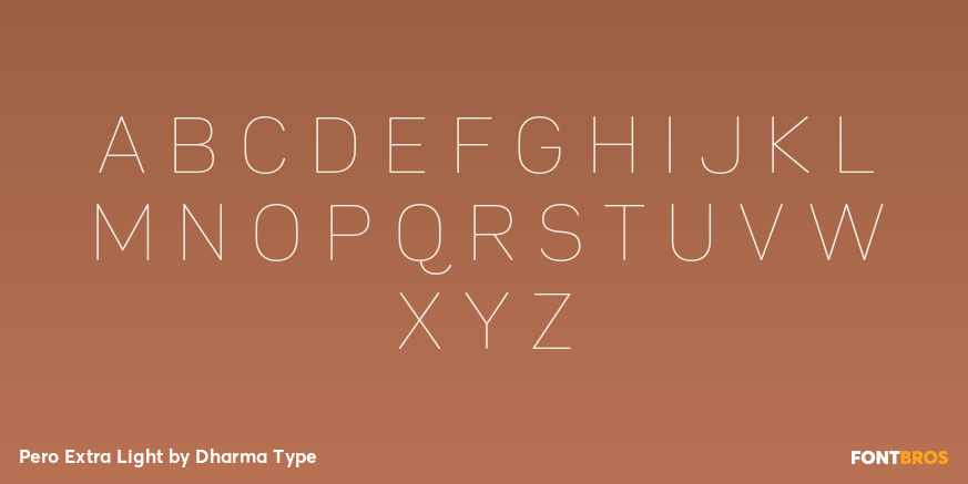 Pero Extra Light Font Poster #2