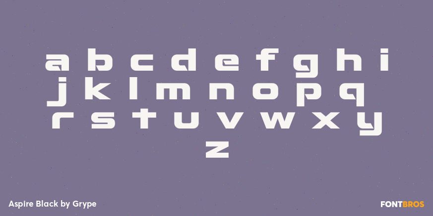 Aspire Black Font Poster #3