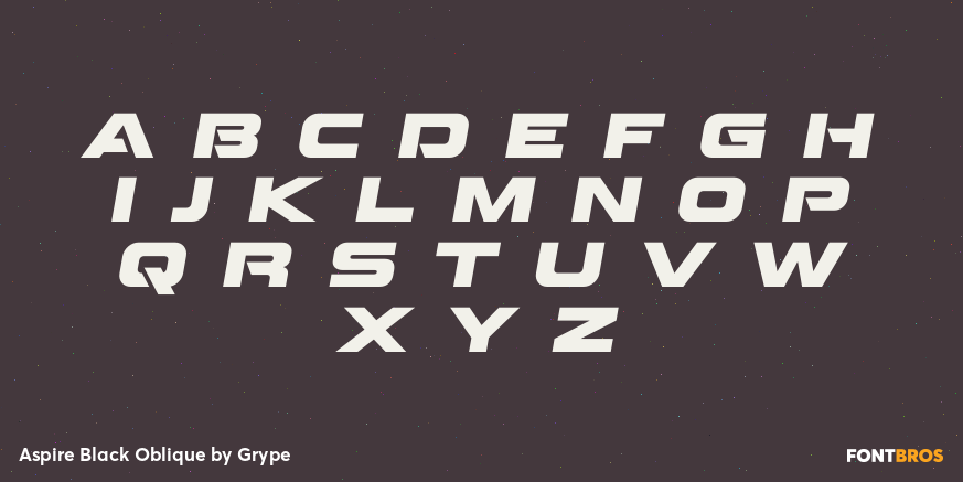 Aspire Black Oblique Font Poster #2