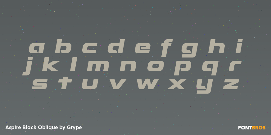 Aspire Black Oblique Font Poster #3