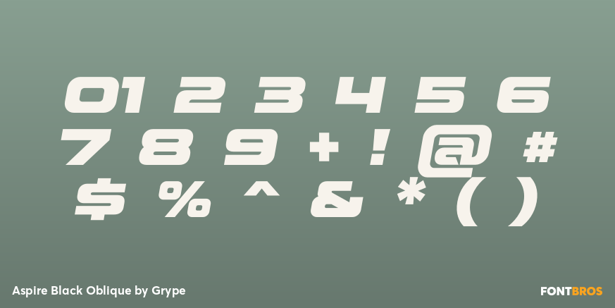 Aspire Black Oblique Font Poster #4