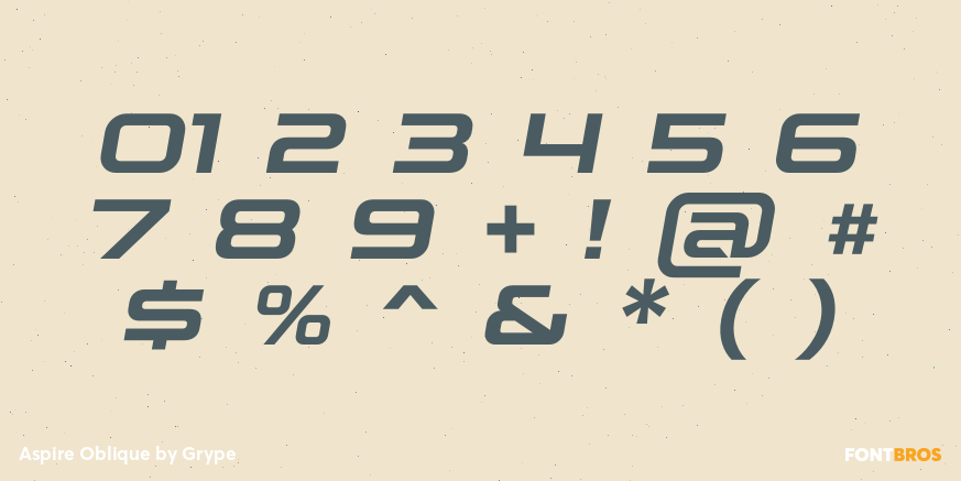 Aspire Oblique Font Poster #1