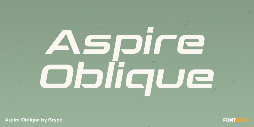 Aspire Oblique Font Poster #1