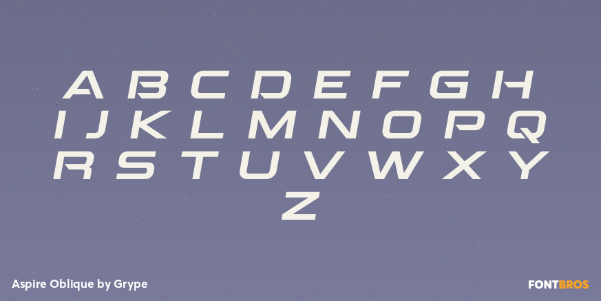 Aspire Oblique Font Poster #2