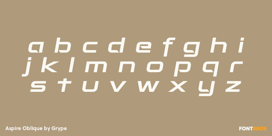 Aspire Oblique Font Poster #3