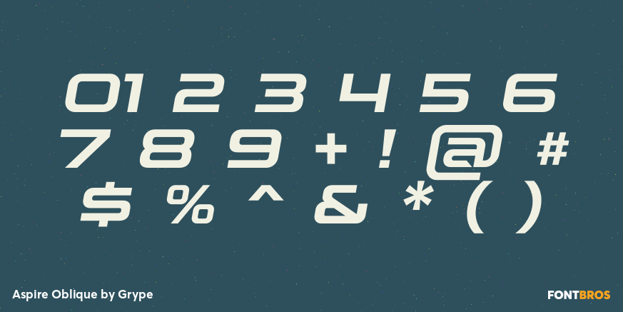 Aspire Oblique Font Poster #4