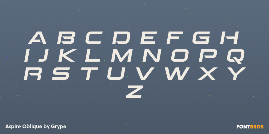 Aspire Oblique Font Poster #1