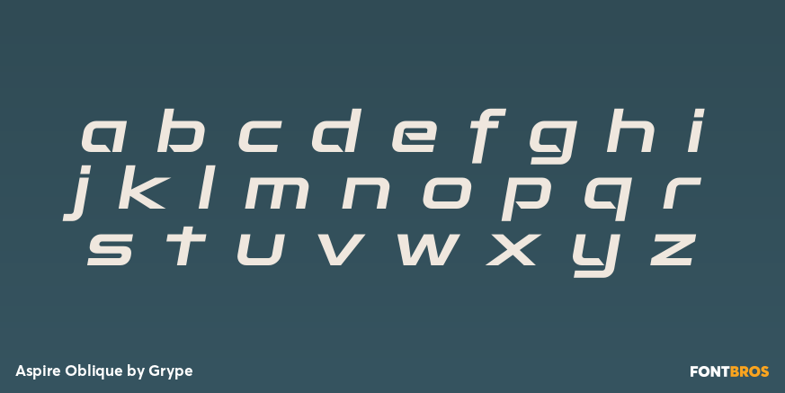 Aspire Oblique Font Poster #1