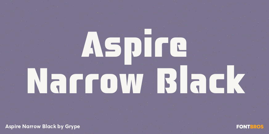 Aspire Narrow Black Font Poster #1