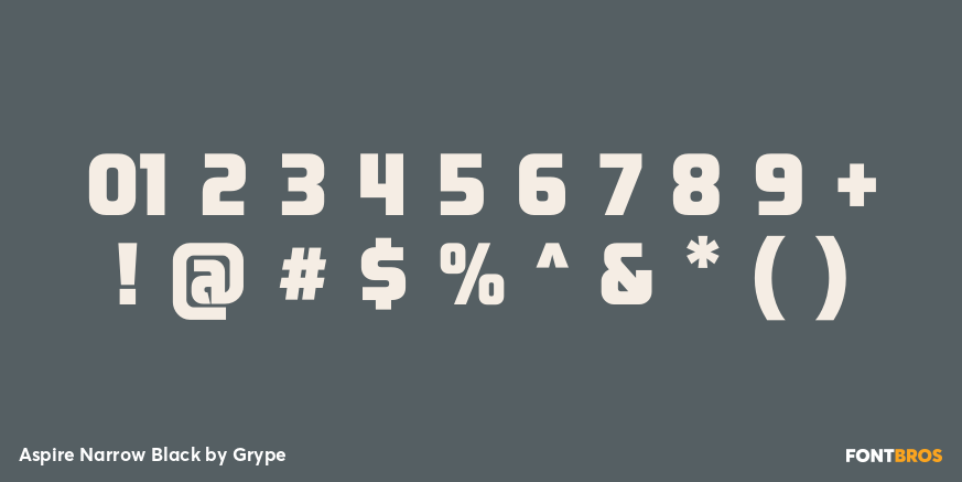 Aspire Narrow Black Font Poster #4