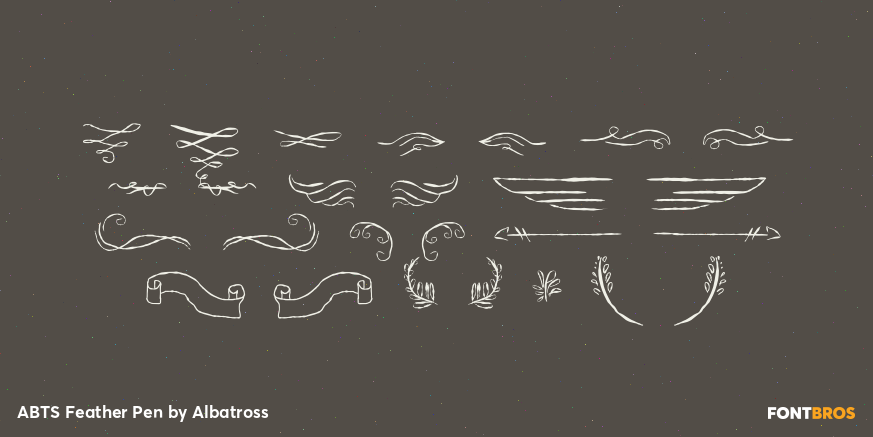 ABTS Feather Pen Font Poster #2