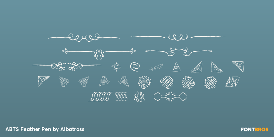 ABTS Feather Pen Font Poster #3