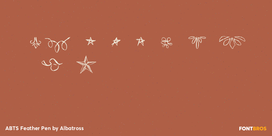 ABTS Feather Pen Font Poster #4