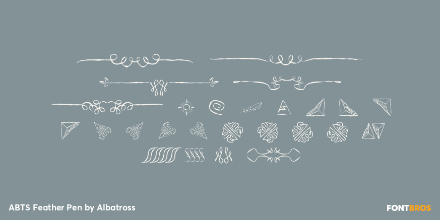 ABTS Feather Pen Font Poster #1