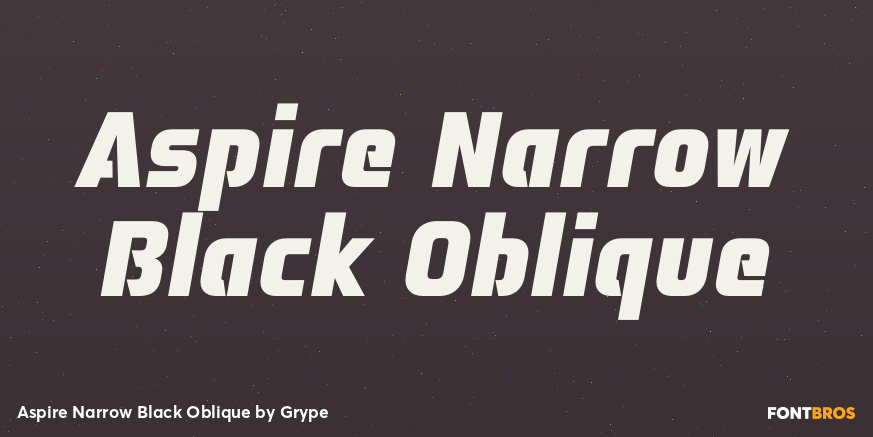 Aspire Narrow Black Oblique Font Poster #1