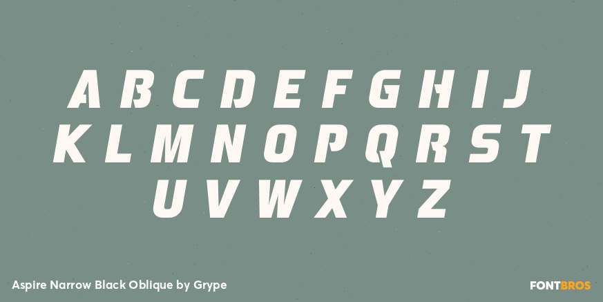 Aspire Narrow Black Oblique Font Poster #2