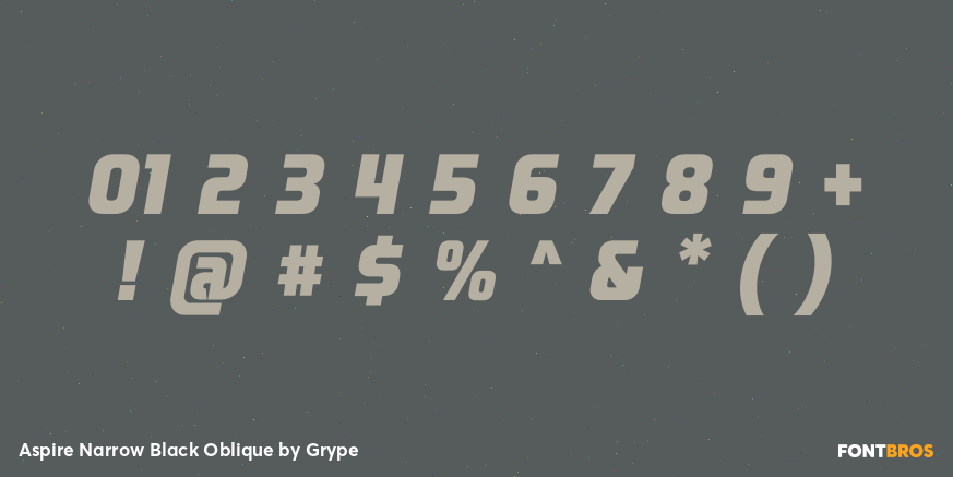 Aspire Narrow Black Oblique Font Poster #4