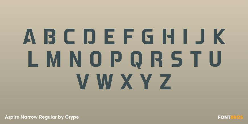 Aspire Narrow Regular Font Poster #2