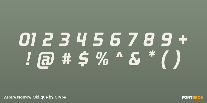 Aspire Narrow Oblique Font Poster #4