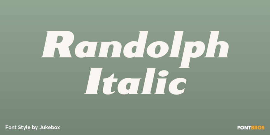 Randolph Italic Font Poster #1