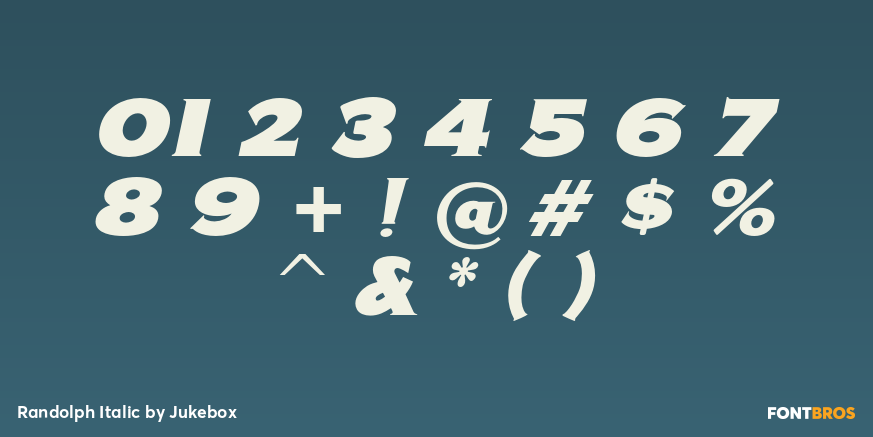 Randolph Italic Font Poster #1