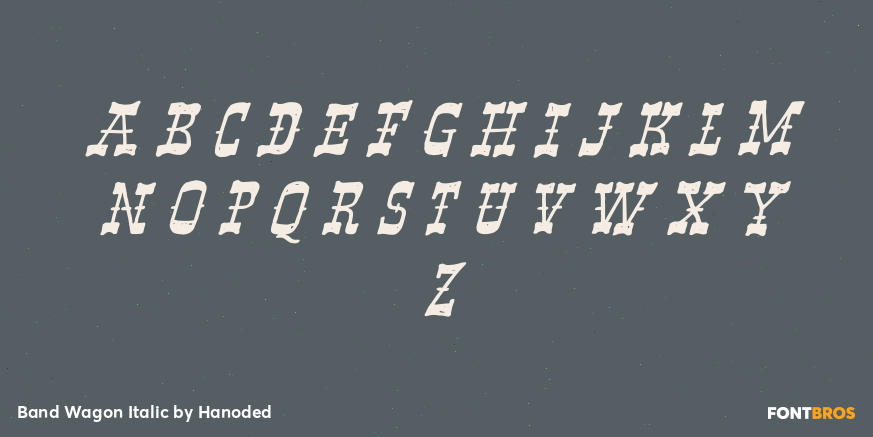 Band Wagon Italic Font Poster #1