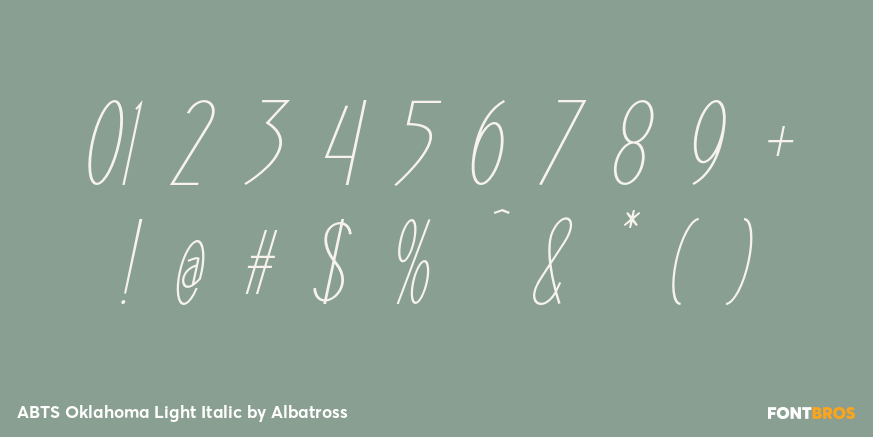 ABTS Oklahoma Light Italic Font Poster #1