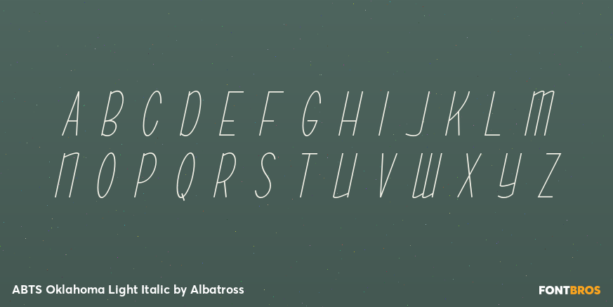 ABTS Oklahoma Light Italic Font Poster #1