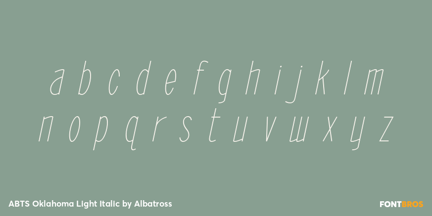 ABTS Oklahoma Light Italic Font Poster #1