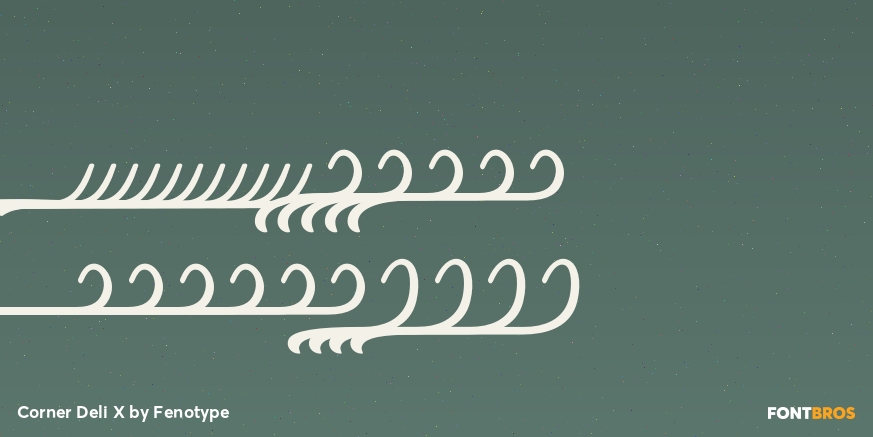 Corner Deli X Font Poster #3