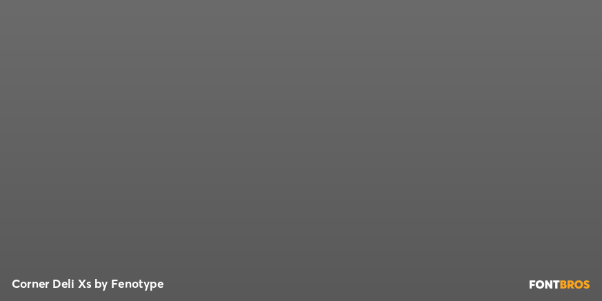 Corner Deli Xs Font Poster #4